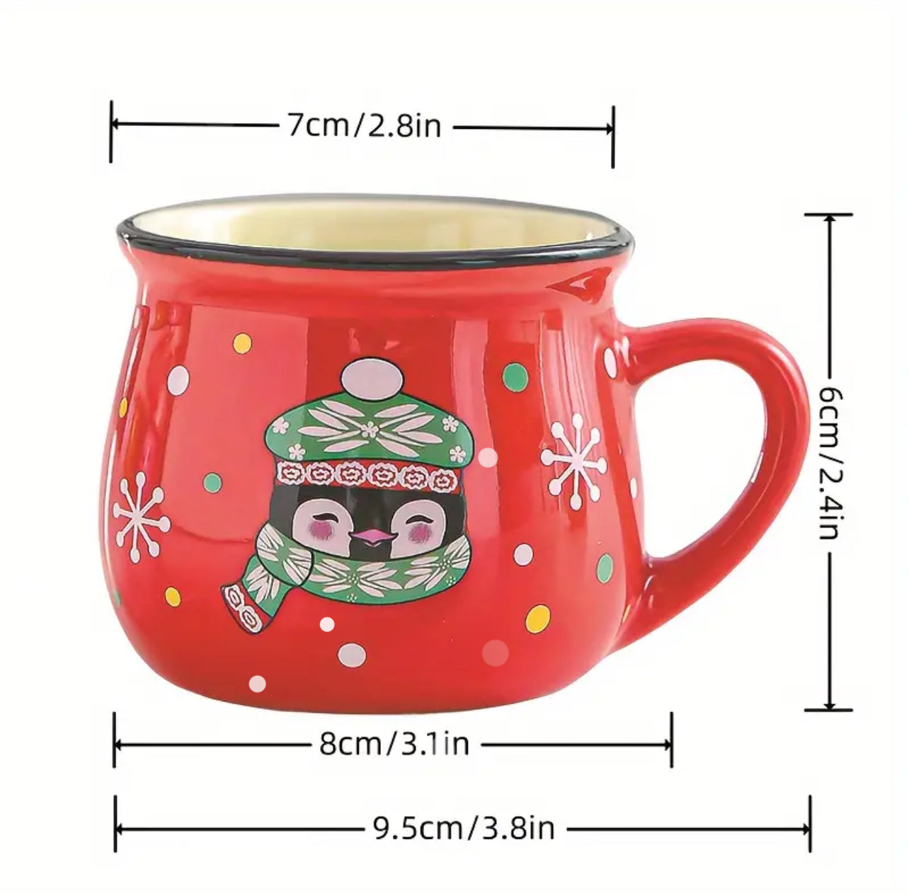 Christmas 4 Pc Mini Coffee Mugs