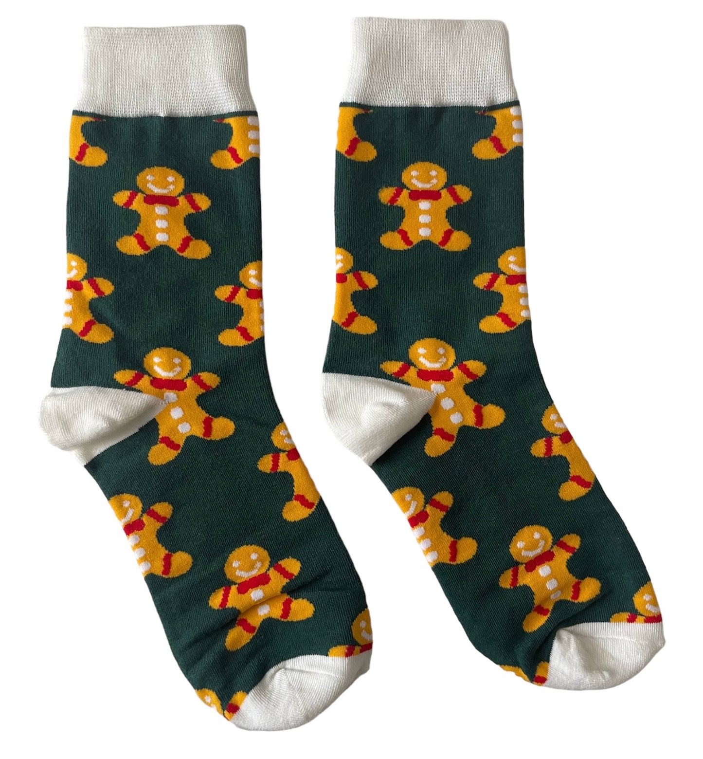 Ginger Bread Man Green Socks